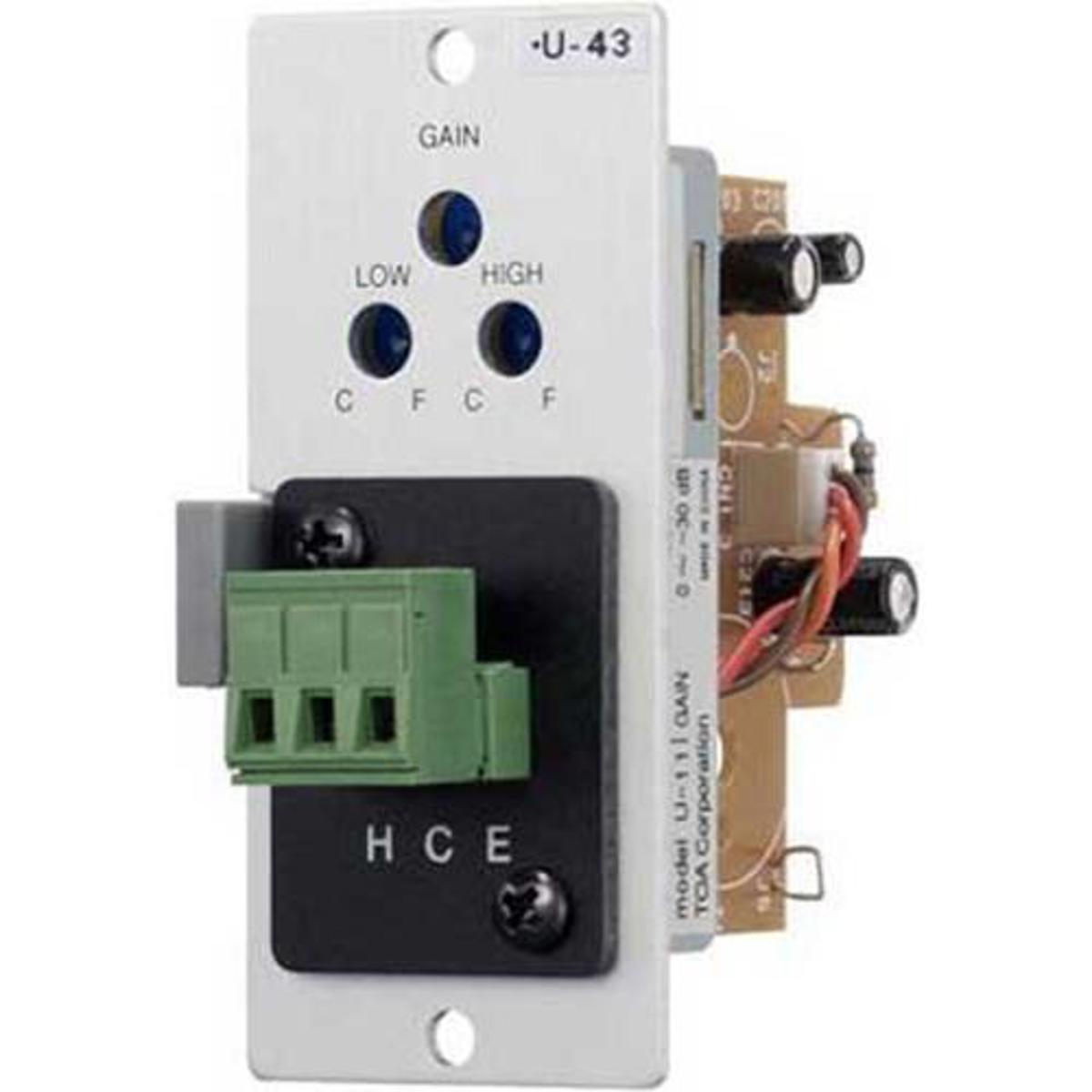 Image of TOA Electronics Unbalanced Line Input AUX Module with Mute-Send &amp; RCA Jacks