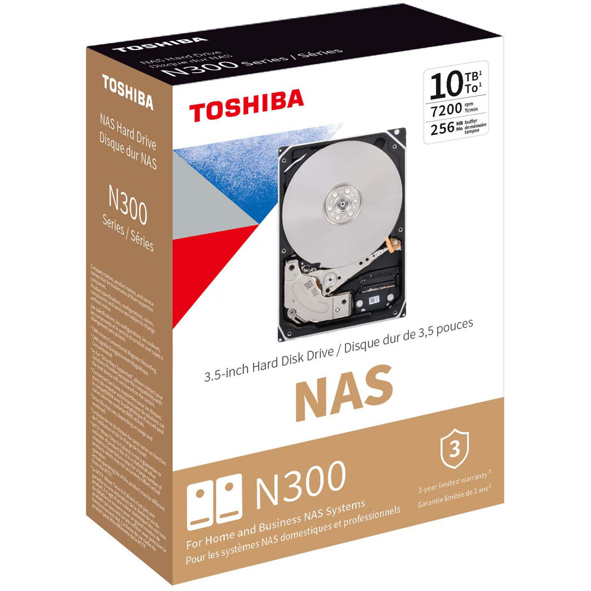 

Toshiba N300 SATA III 3.5" Internal NAS Hard Drive 10TB