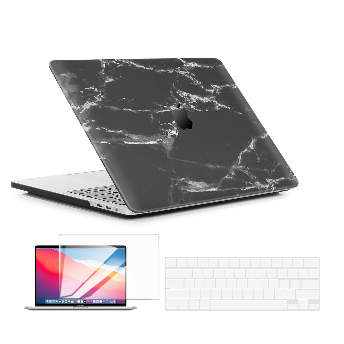 Жесткий чехол Techprotectus для Apple MacBook Air 13 дюймов, черный мрамор