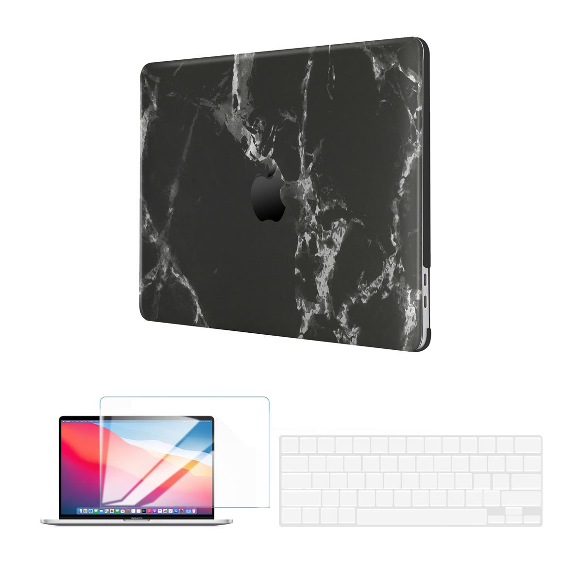 Жесткий чехол Techprotectus для Apple MacBook Pro 13 дюймов, черный мрамор
