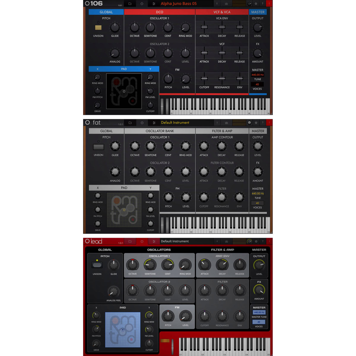 

Tracktion RetroMod Bundle, Lead, FAT, 106 Virtual Instrument Software, Download