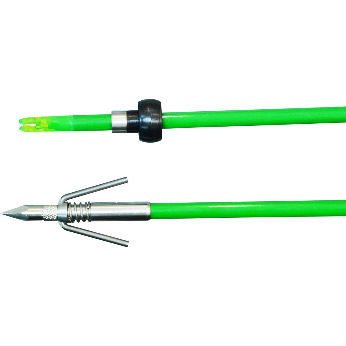 

TruGlo Fiberglass Bowfishing Arrow with Spring Point, Slide & Slide Stop, Green