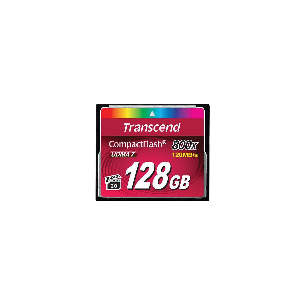 Image of Transcend 128GB UDMA 7 CF Memory Card