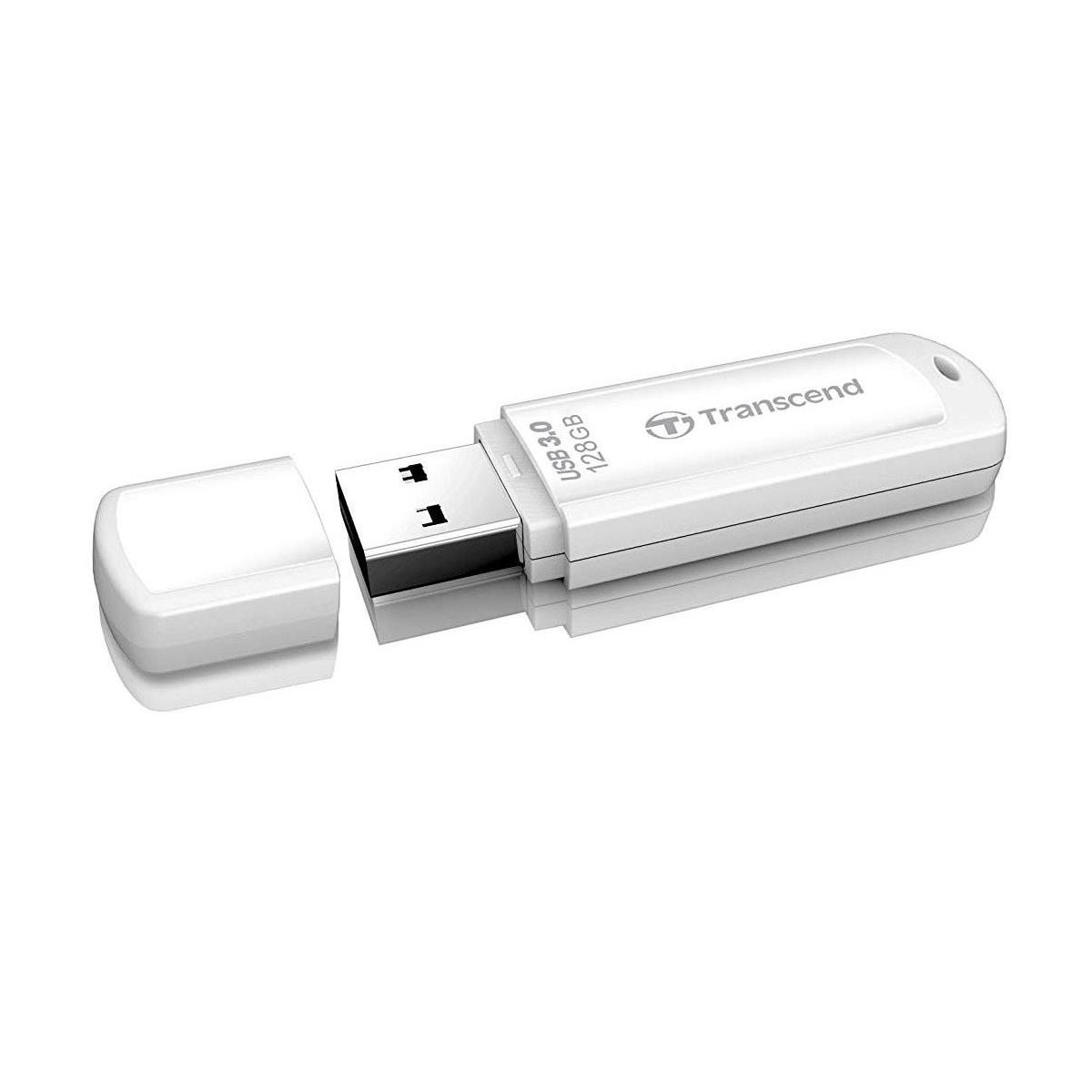 

Transcend 128GB JetFlash 730 USB 3.1 Classic Flash Drive, White