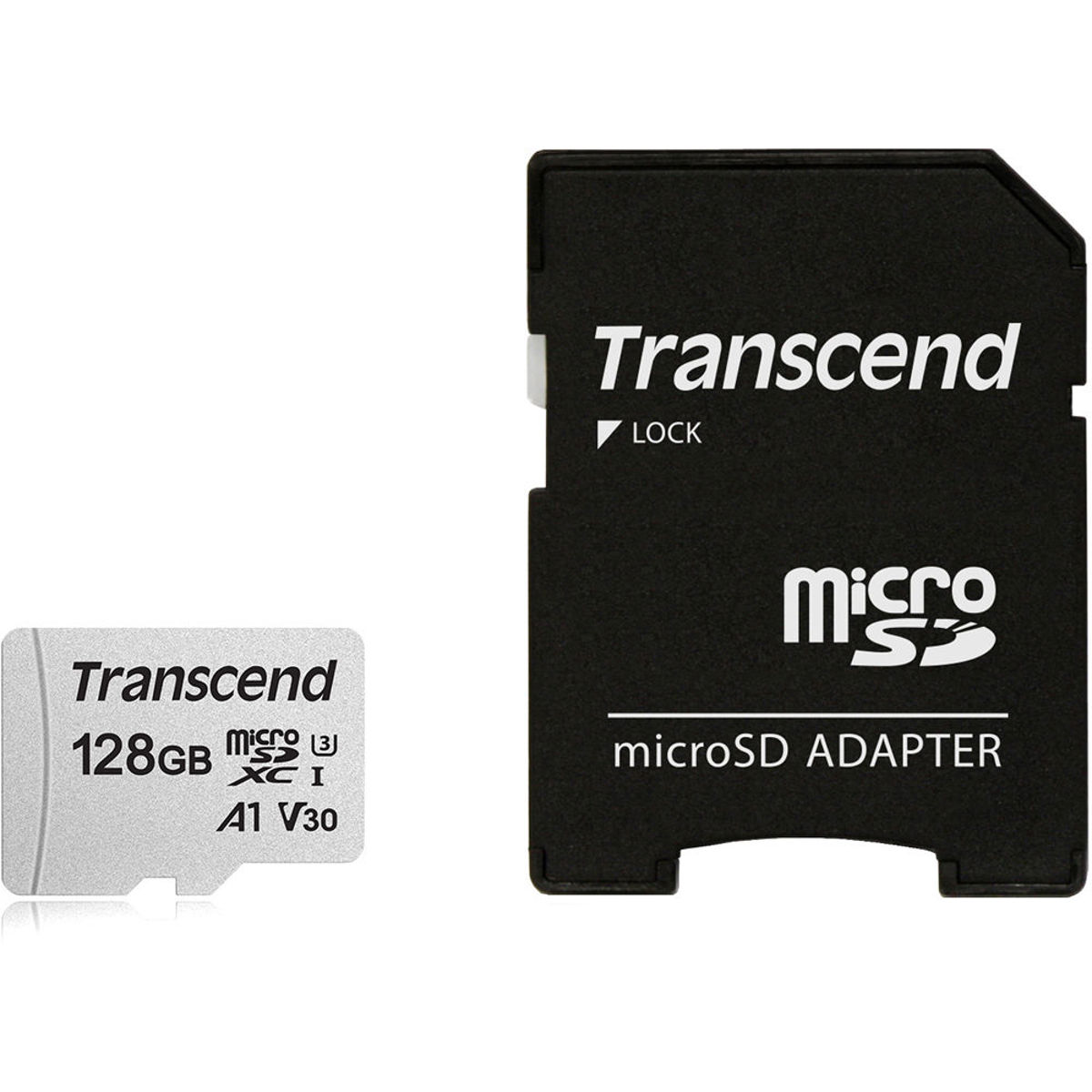 

Transcend 128GB 300S UHS-I U3 microSDXC Memory Card with SD Adapter