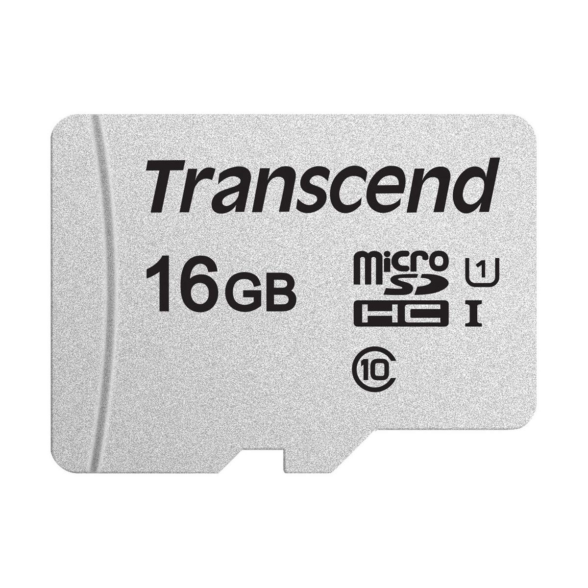 

Transcend 16GB 300S UHS-I U1 microSDHC Memory Card with SD Adapter
