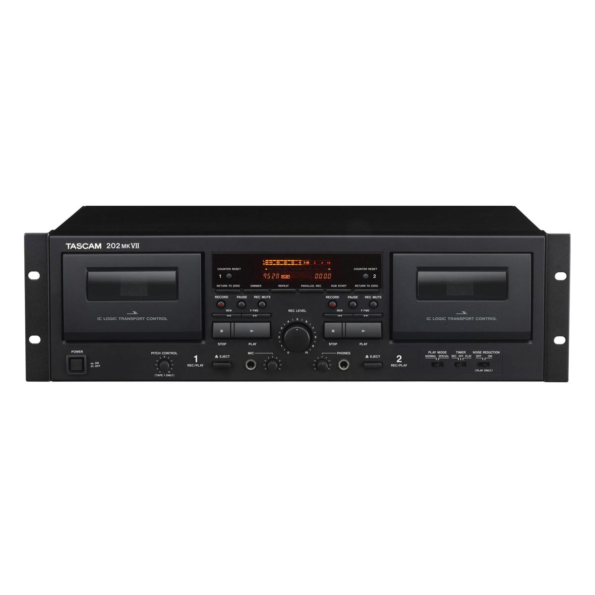 Image of Tascam 202MKVII Rackmount USB Dual Cassette Deck