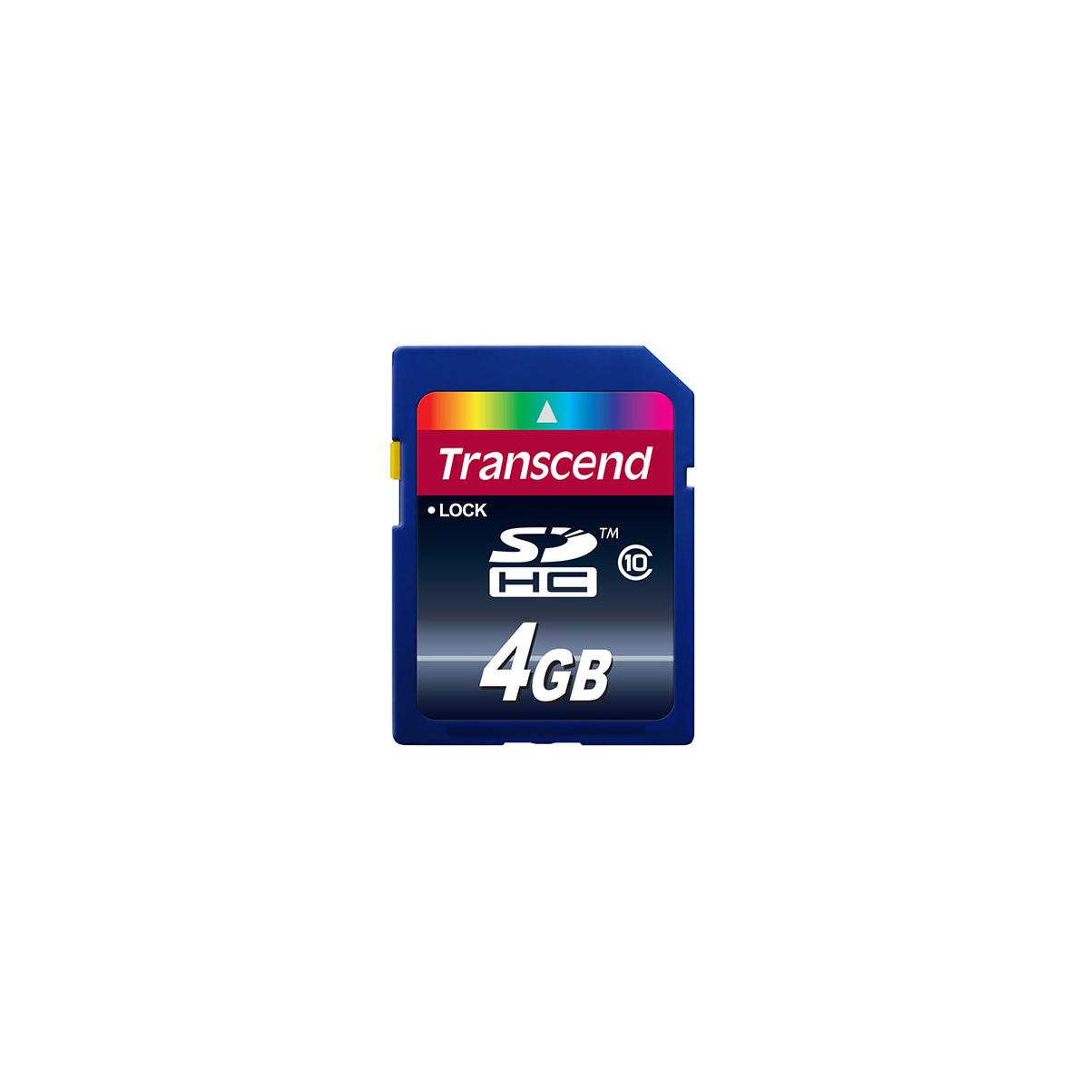 Image of Transcend 4GB Class 10 SDHC Memory Card