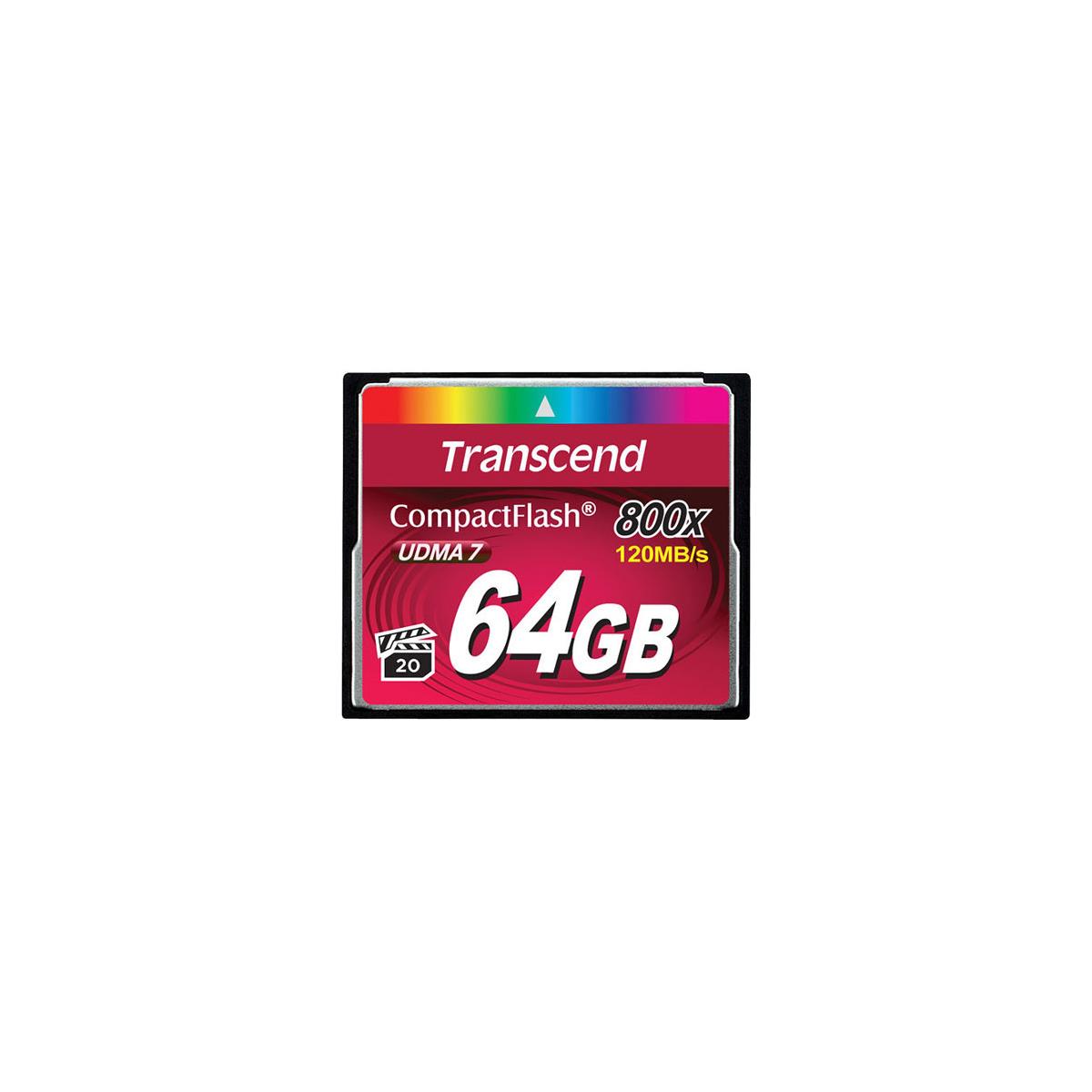 Image of Transcend 64GB Premium UDMA 7 CF Memory Card