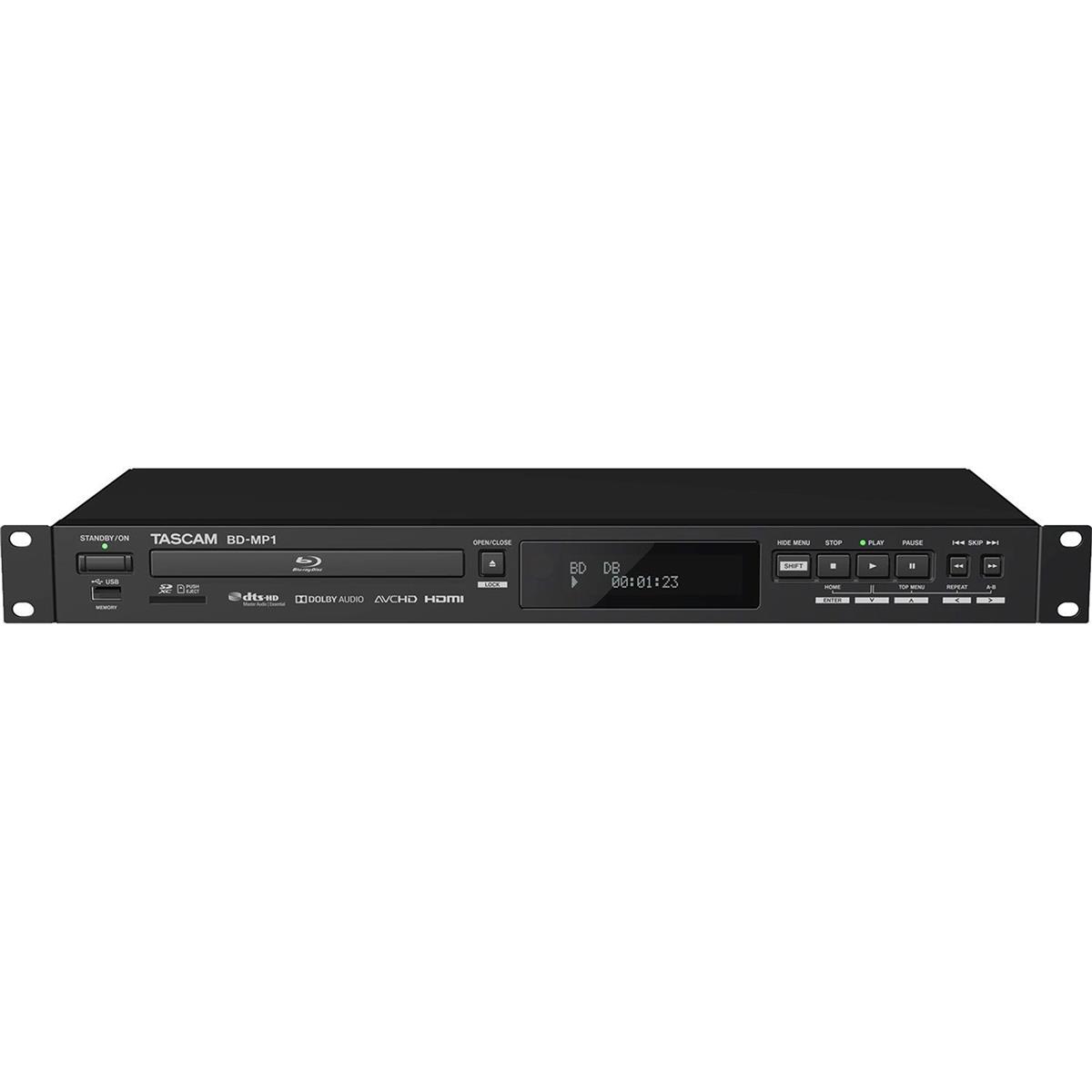 Image of Tascam BD-MP1 1U Rackmount Professional-Grade Blu-Ray and USB Media Player