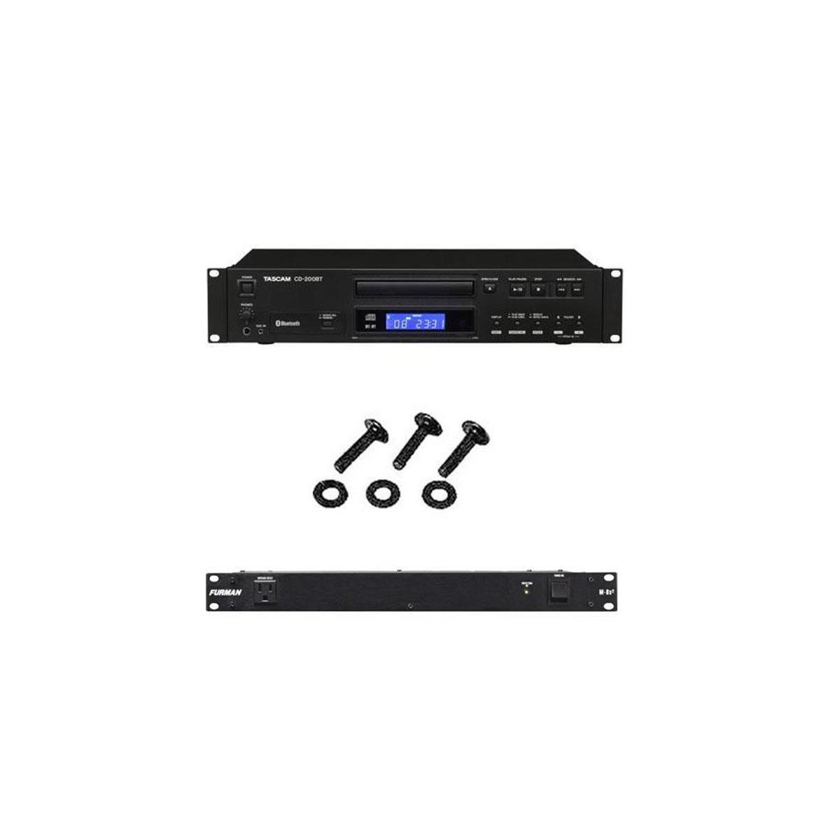Image of Tascam CD-200BT Rackmount CD Player with Bluetooth Receiver W/ Accessory Bundle