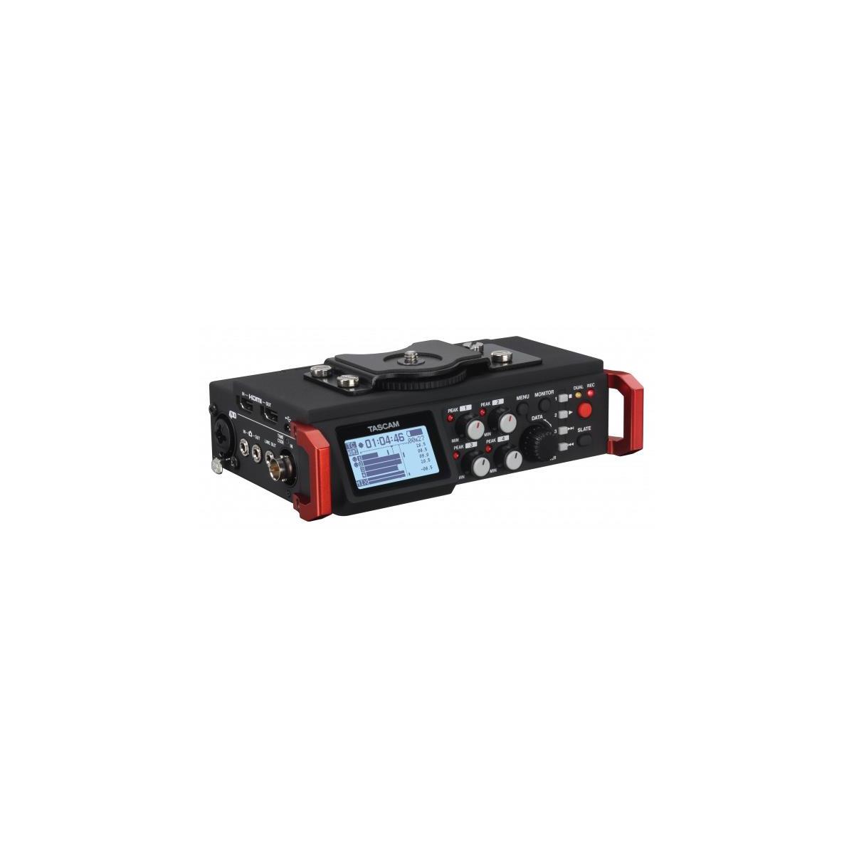 6-Track Field Recorder for DSLR Camera with SMPTE Timecode - Tascam DR-701D