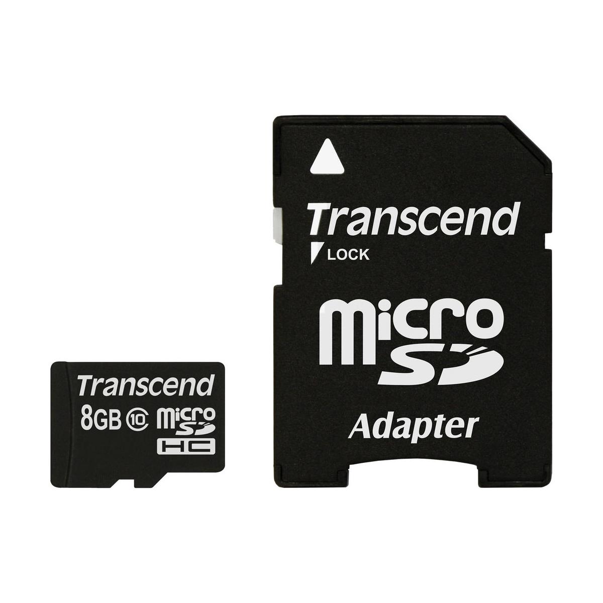 

Transcend 8GB Class 10 UHS-I U1 microSDHC Memory Card + Adapter