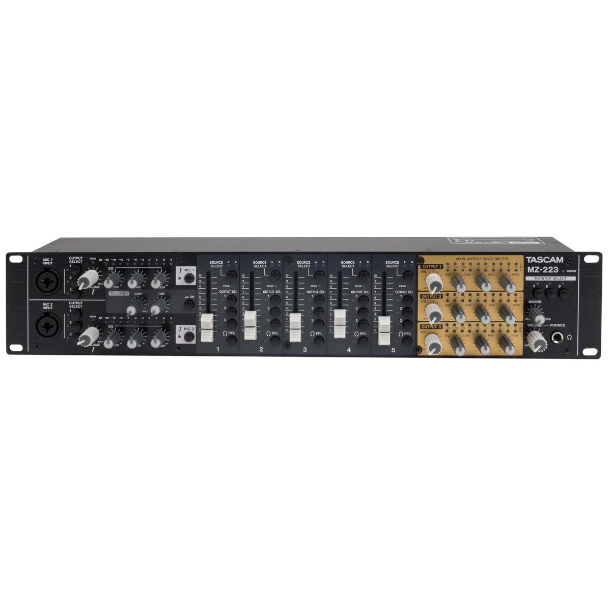 

Tascam MZ-223 Industrial Grade 3-Zone Rackmount Mixer