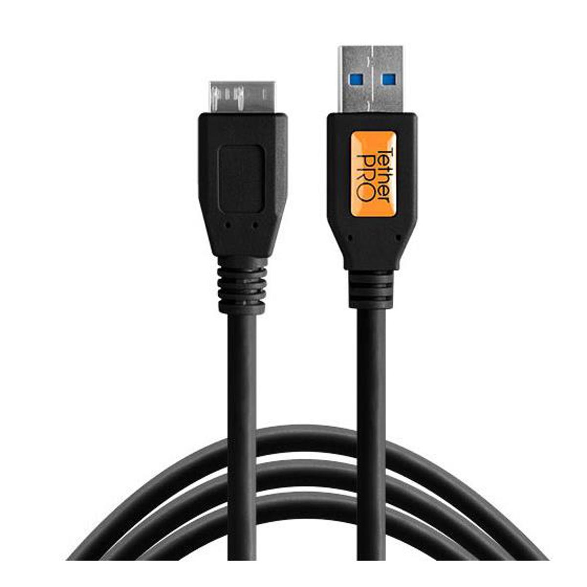 

Tether Tools TetherPro 15ft USB 3.0 Male to Micro Cable, Black
