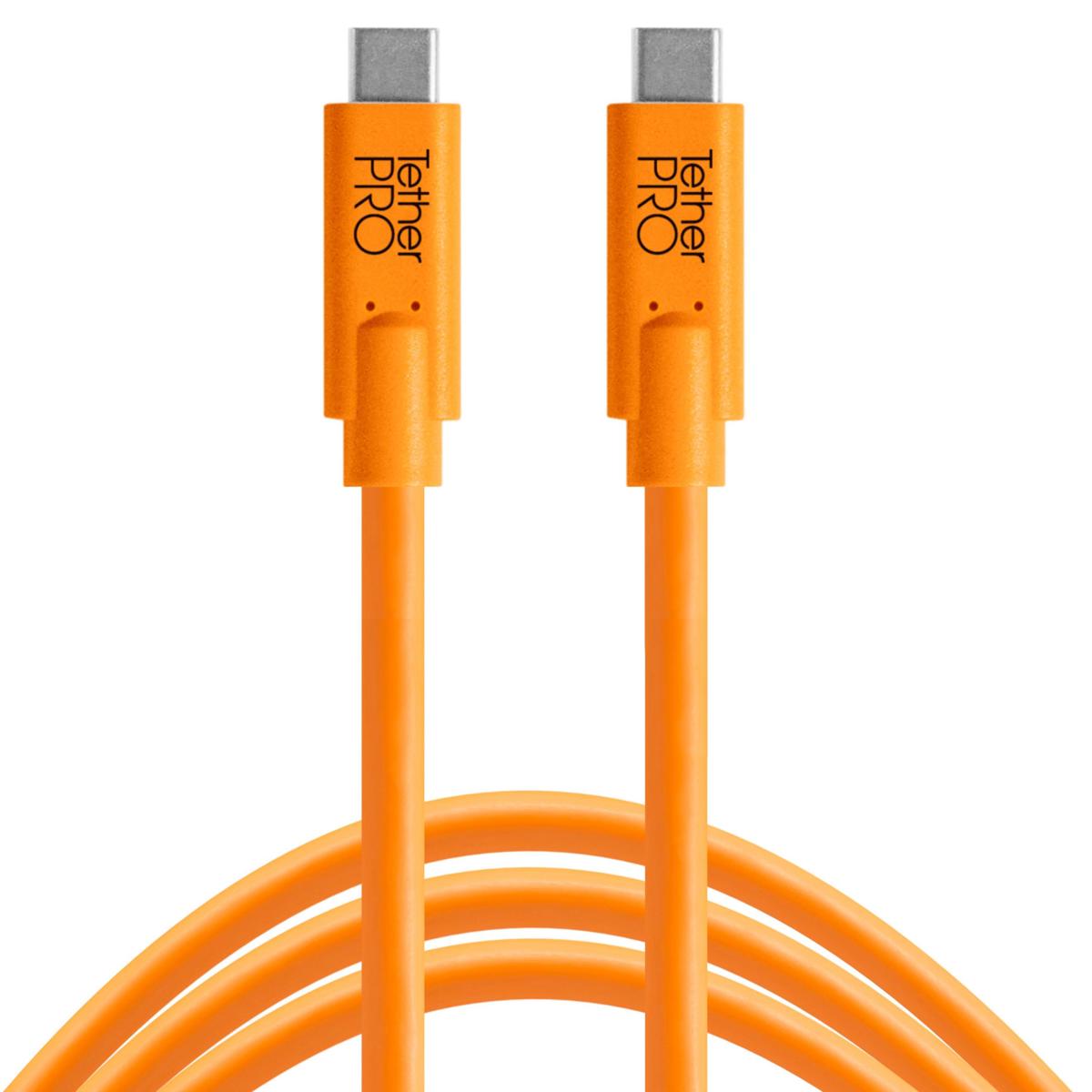 

Tether Tools TetherPro USB-C to USB-C Cable, 3', Orange