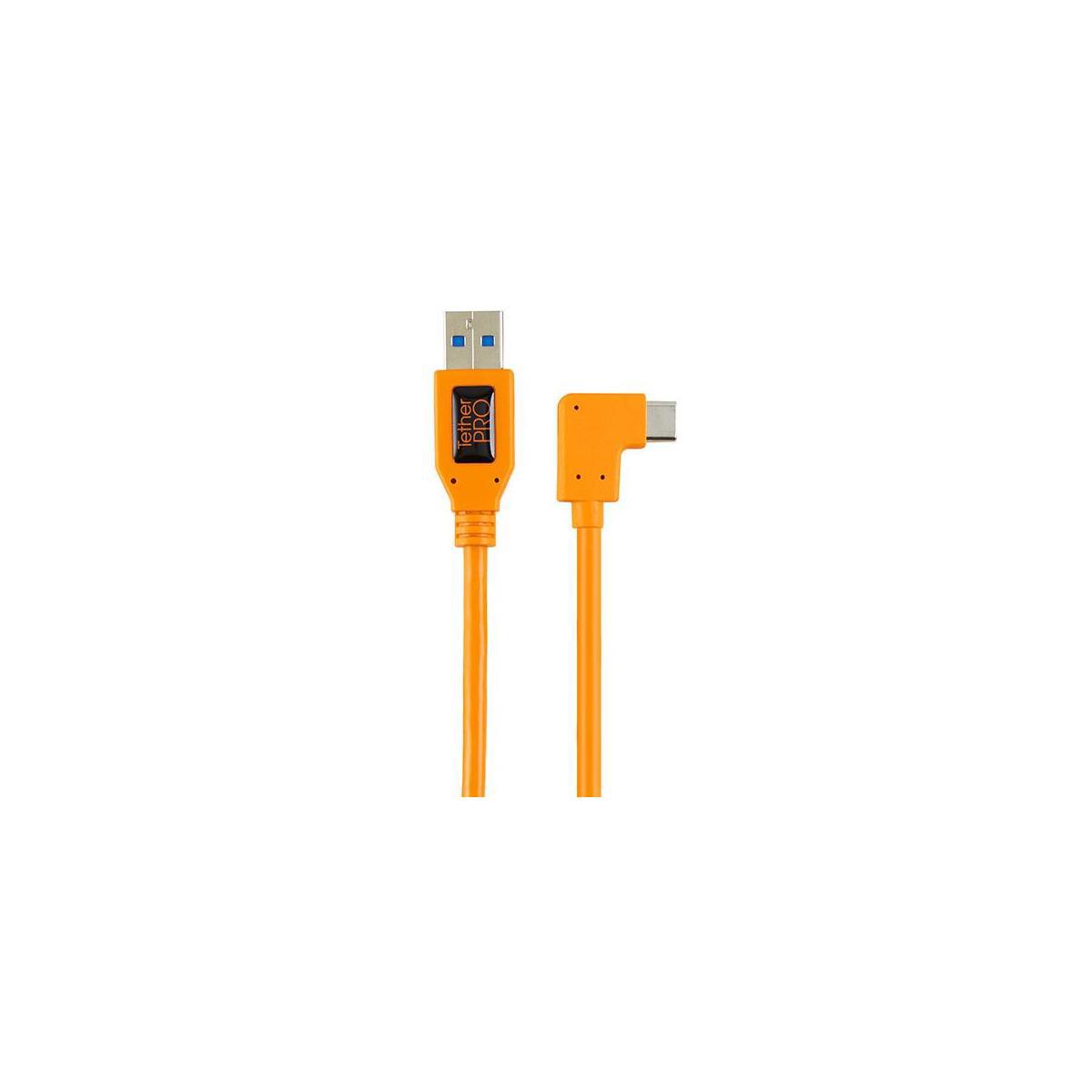 Photos - Other for Computer Tether Tools TetherPro Right Angle Adapter USB 3.0 to USB-C, Orange CUCRT0 