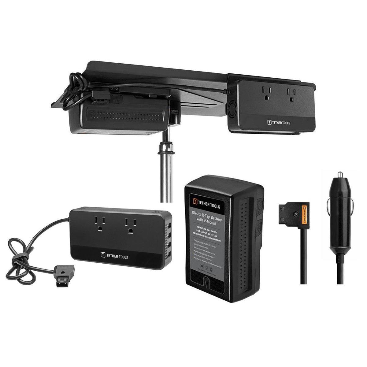 

Tether Tools SDAC110 D-Tap to AC Power Supply W/Battery V-Mount/Aero V-Mount