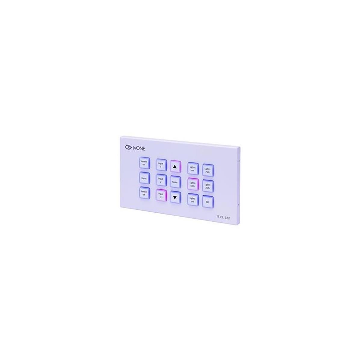 

tvONE 1T-CL-322-EU European 15 Button Wall-Plate Control Panel