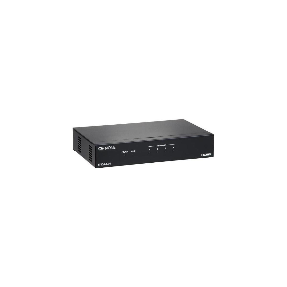 

TV Logic tvONE1T-DA-674 1x4 4K HDMI Distribution Amplifier