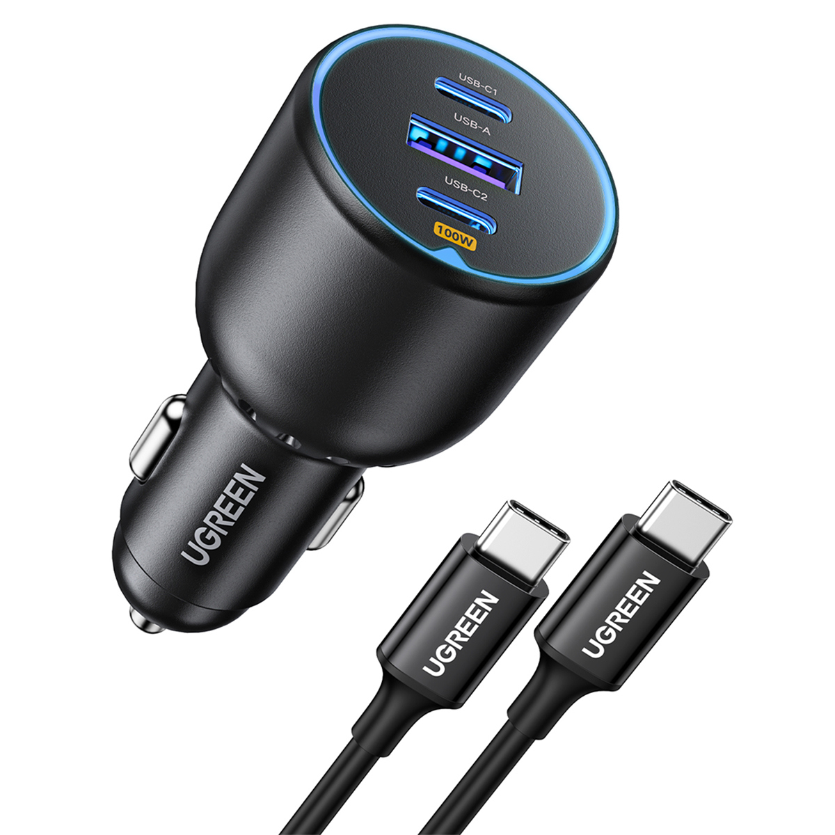 

UGREEN 130W 3-Ports Fast USB Car Charger