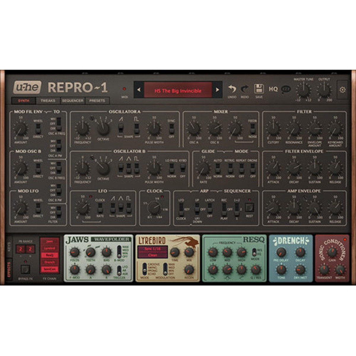 

u-He Software Repro-1 Classic Monosynth Software Synth, Electronic Download