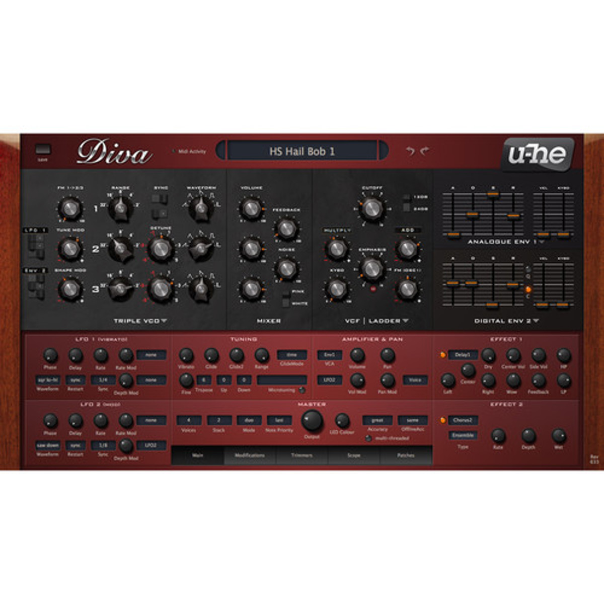

u-He Software Diva Synthesizer Software Plug-In, Electronic Download