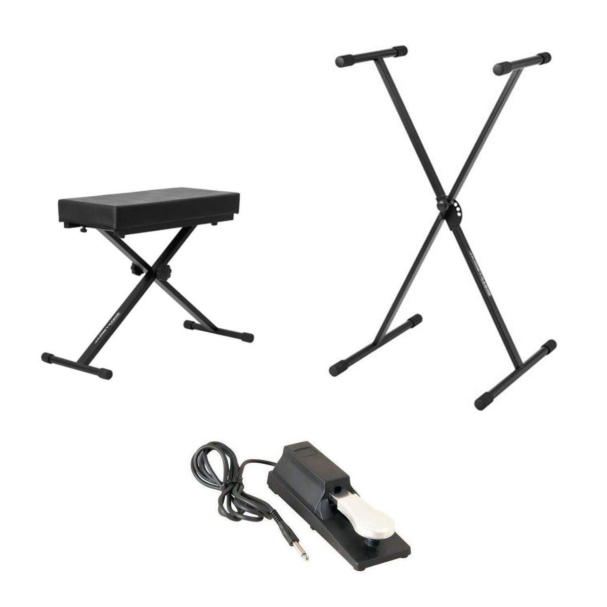 Image of Ultimate Support X-Style Stand - Keyboard Bench - On-Stage Keyboard Casio Pedal