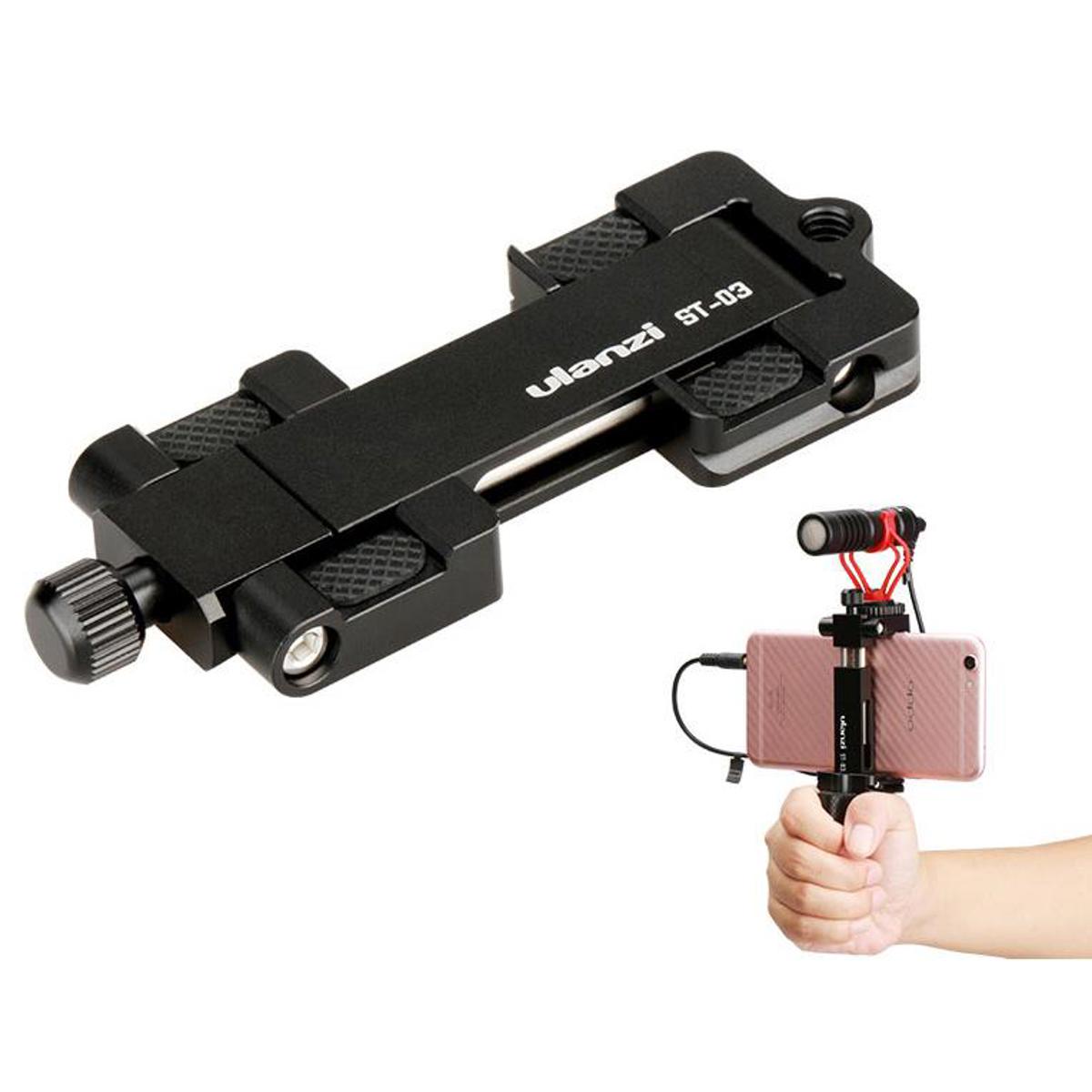 

Ulanzi ST-03 Foldable Metal Smartphone/Tripod Mount, Black