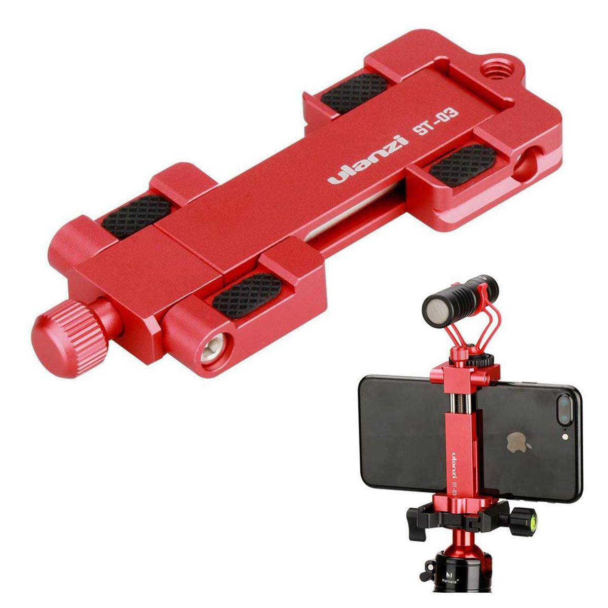 

Ulanzi ST-03 Foldable Metal Smartphone/Tripod Mount, Red