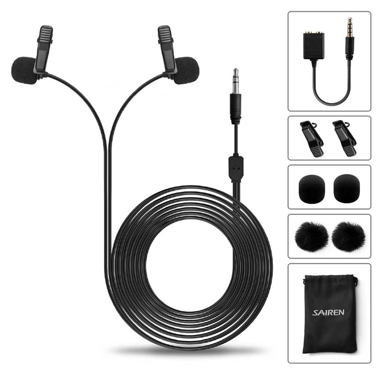 

Ulanzi SAIREN D-Lav 6m Dual-Head Lavalier Microphone