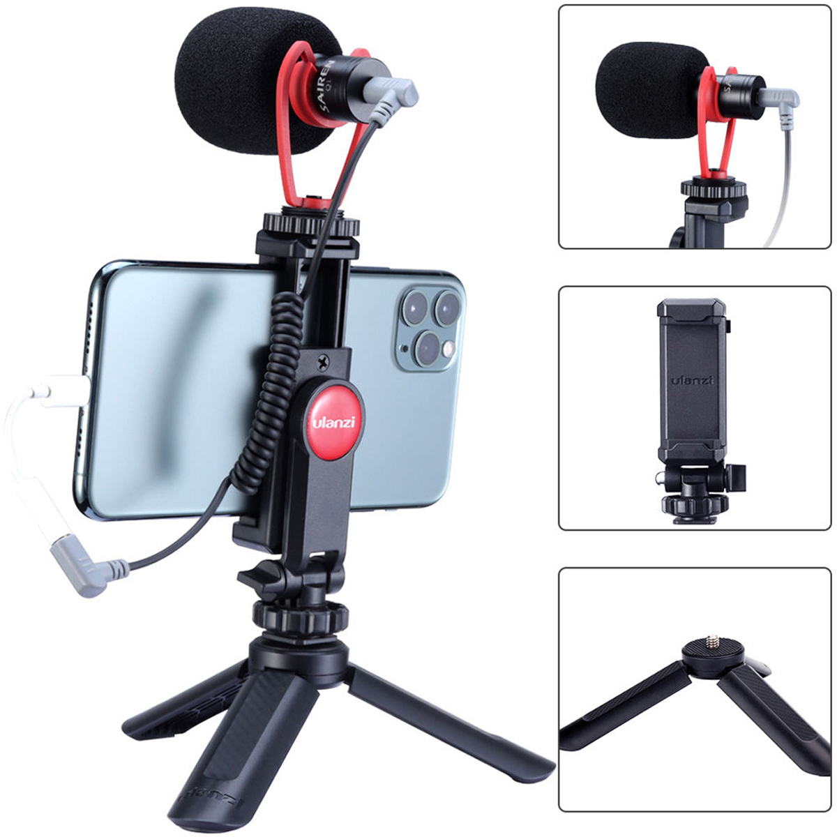 

Ulanzi Smartphone Vlogging Super Outfit Video Kit, Includes Mini Tripod