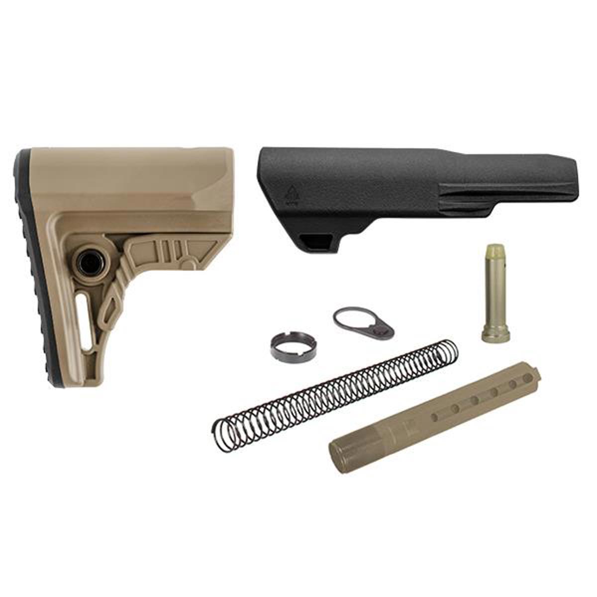 

UTG PRO Ops Ready S4 Series Mil-Spec Stock Kit for AR15 Rifles, Flat Dark Earth