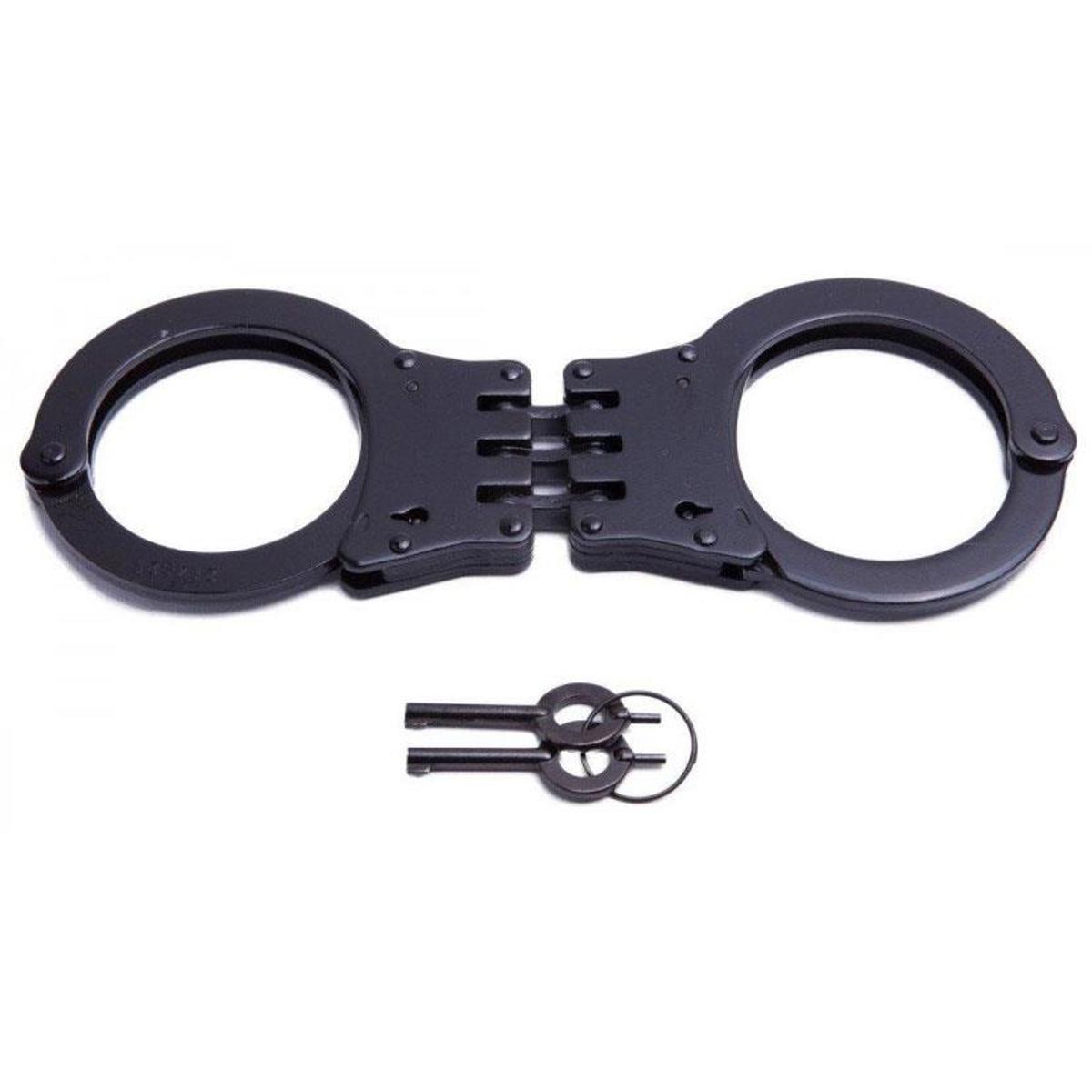 

UZI Double Lock Hinged Handcuff with 2 Keys, Black