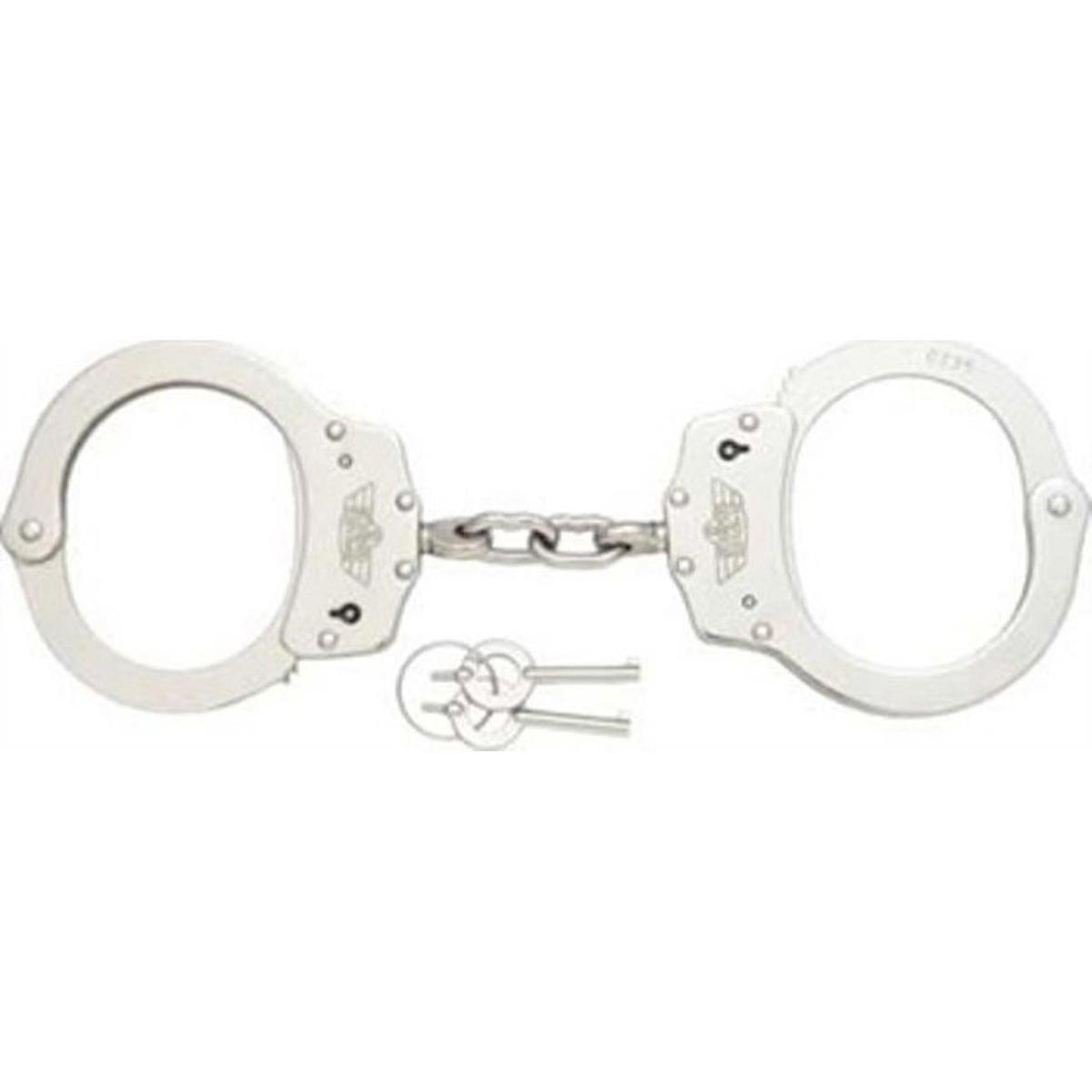 

UZI Professional Handcuff with 2 Keys, Stainless Steel, Silver