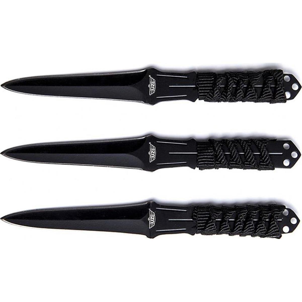 

UZI 6" Throwing Knife with Stainless Steel Blade, Pack of 3, Black/Silver