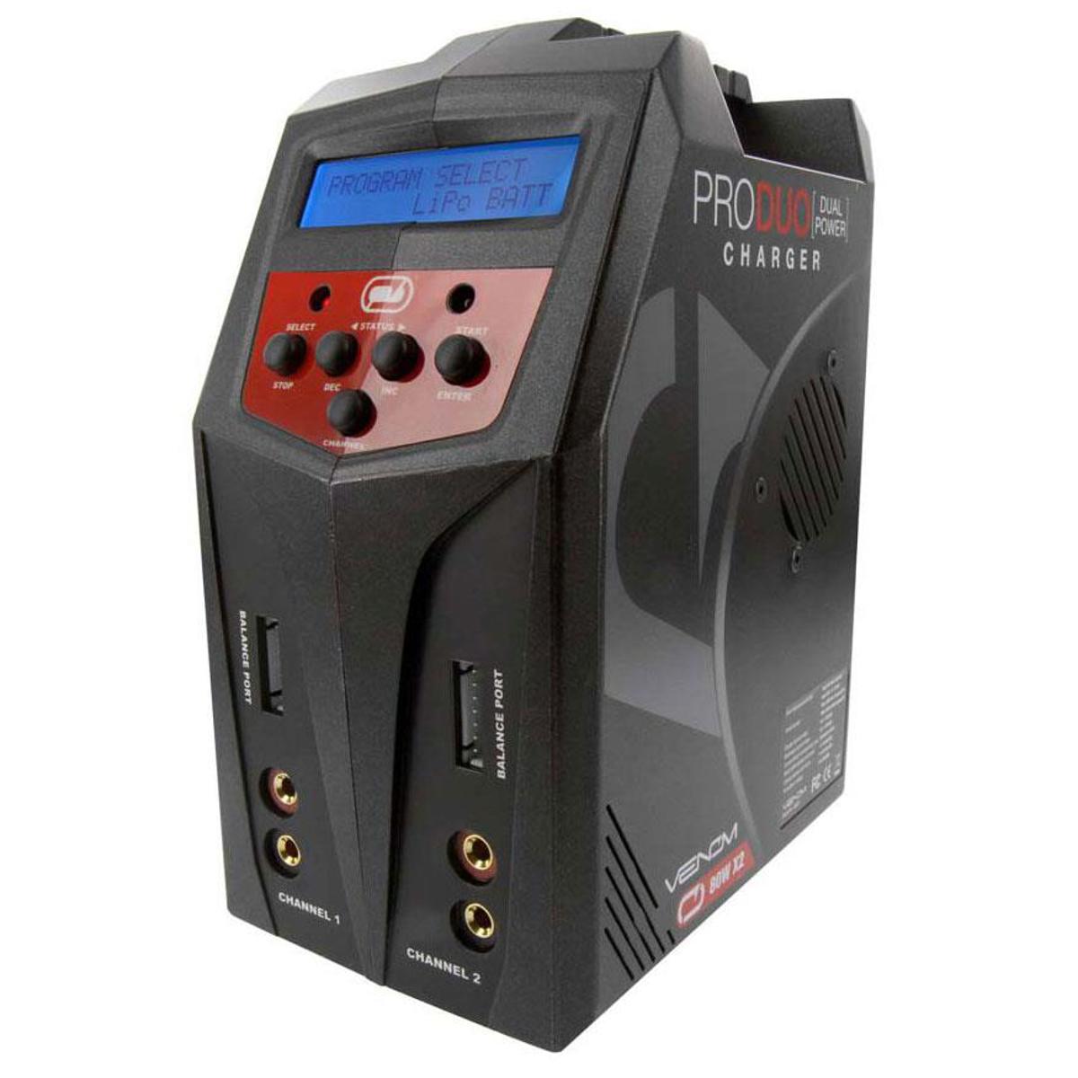 Venom Pro Duo 80W X2 Dual AC/DC 7A LiPO & NiMH RC Battery Balance Charger -  0685