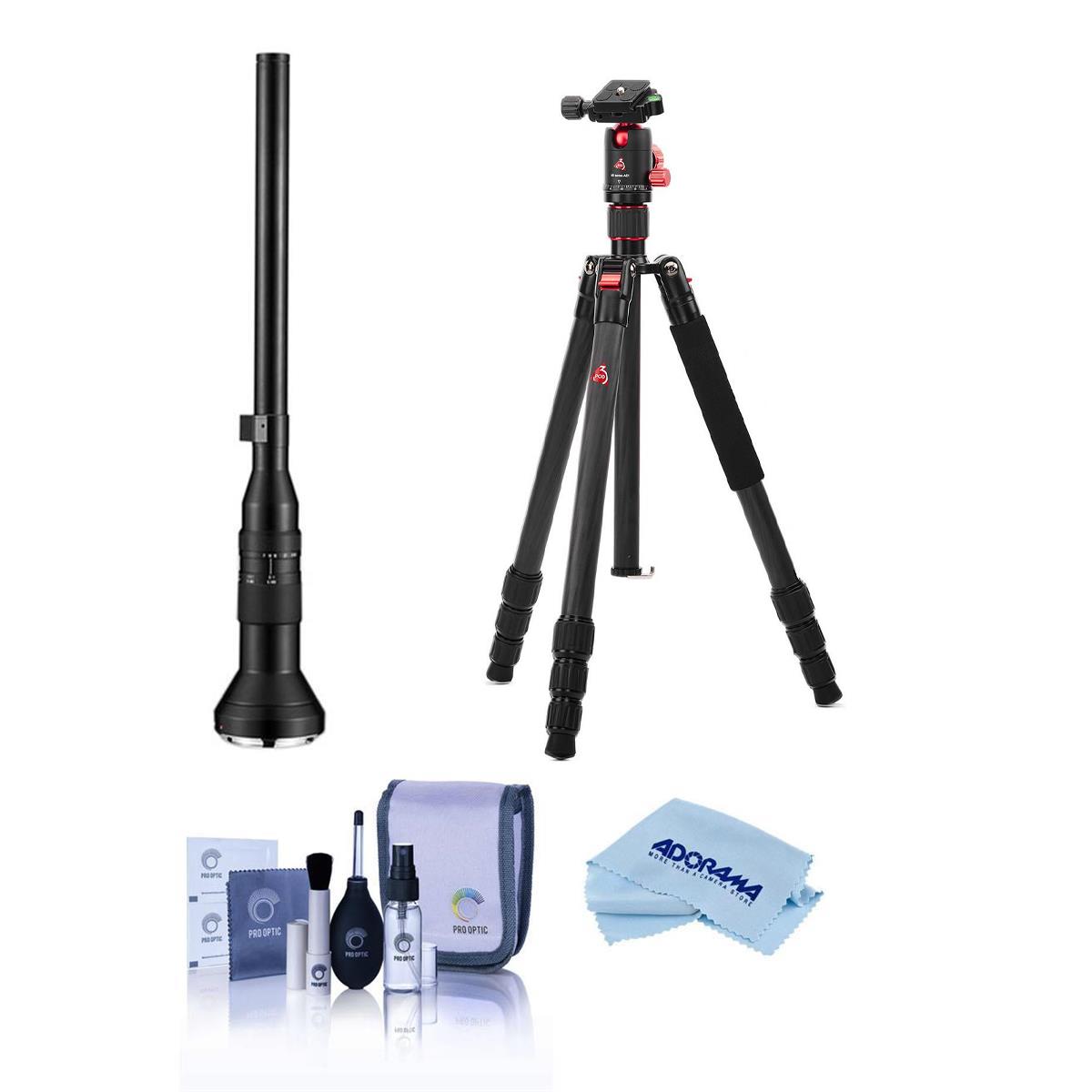 Venus Laowa 24mm f/14 2x Macro Probe Lens for Nikon F with Vanguard Tripod Kit -  VE2414N T