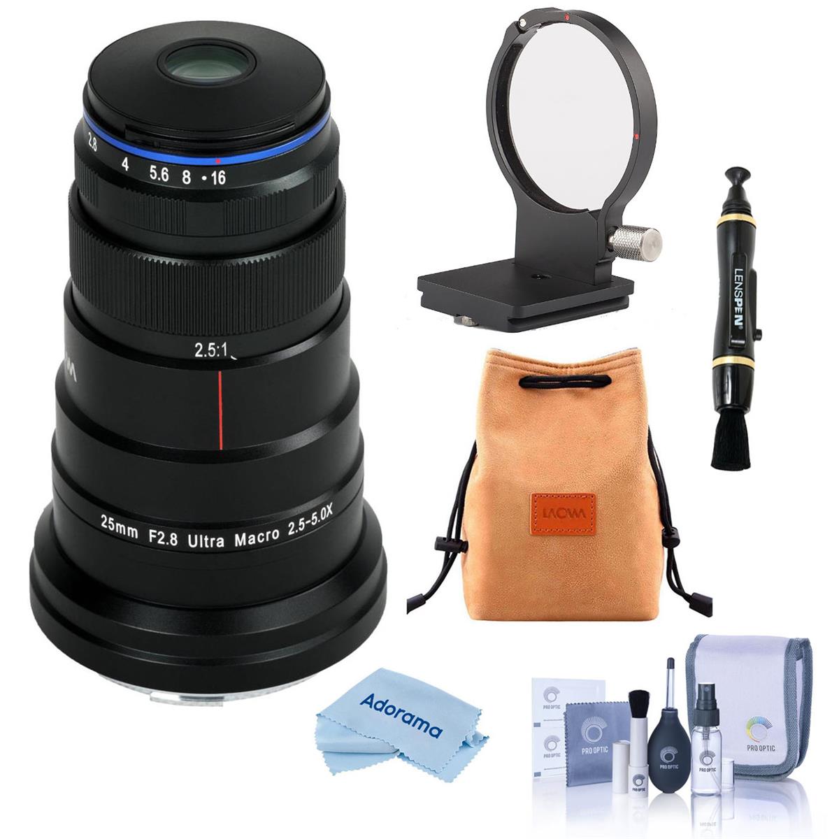 Venus Laowa 25mm f/2.8 2.5-5X Ultra Macro Lens for Sony FE with Essentials Kit -  VE2528SFE C