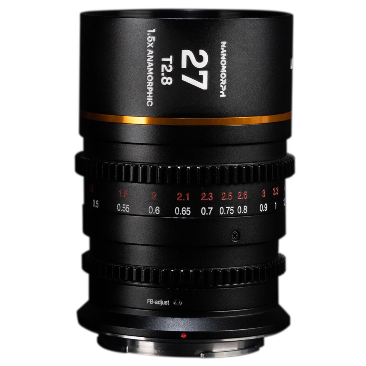 

Venus Laowa Nanomorph 27mm T2.8 1.5x S35 Anamorphic Lens for Canon RF, Amber