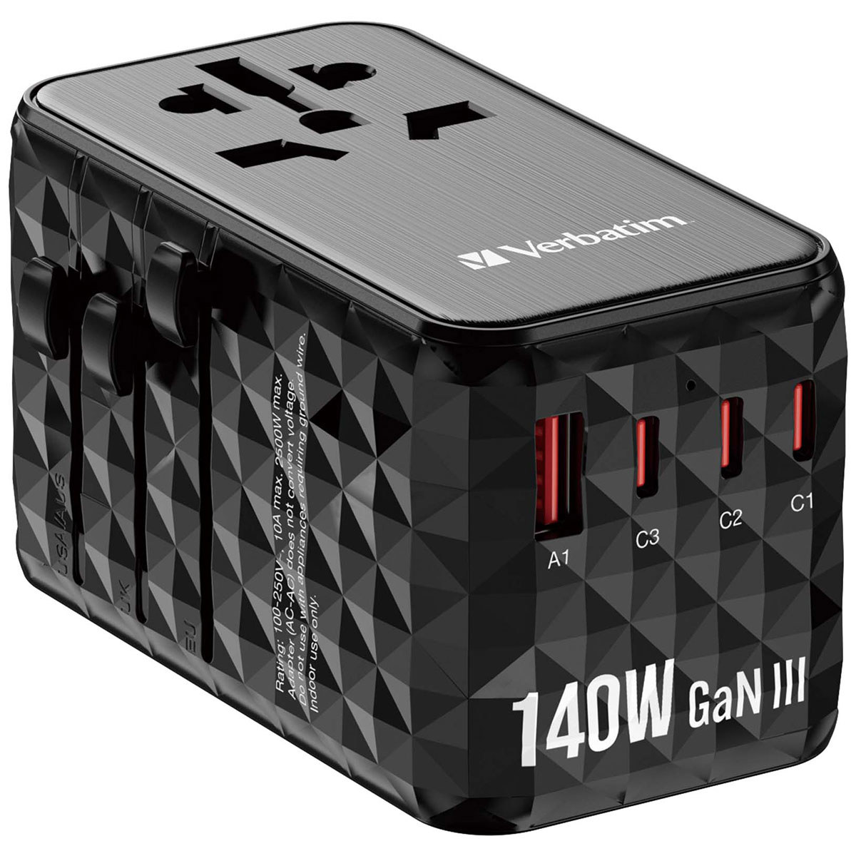

Verbatim UTA-10 GaN III 140W Universal Travel Adapter