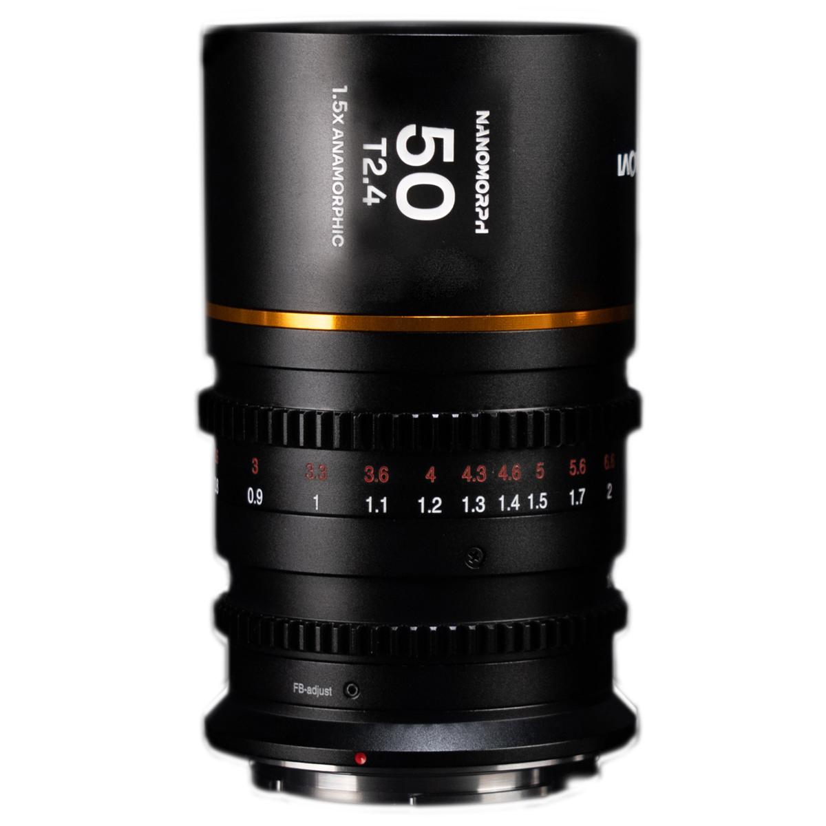 

Venus Laowa Nanomorph 50mm T2.4 1.5x S35 Anamorphic Lens for Fuji X, Amber Flare