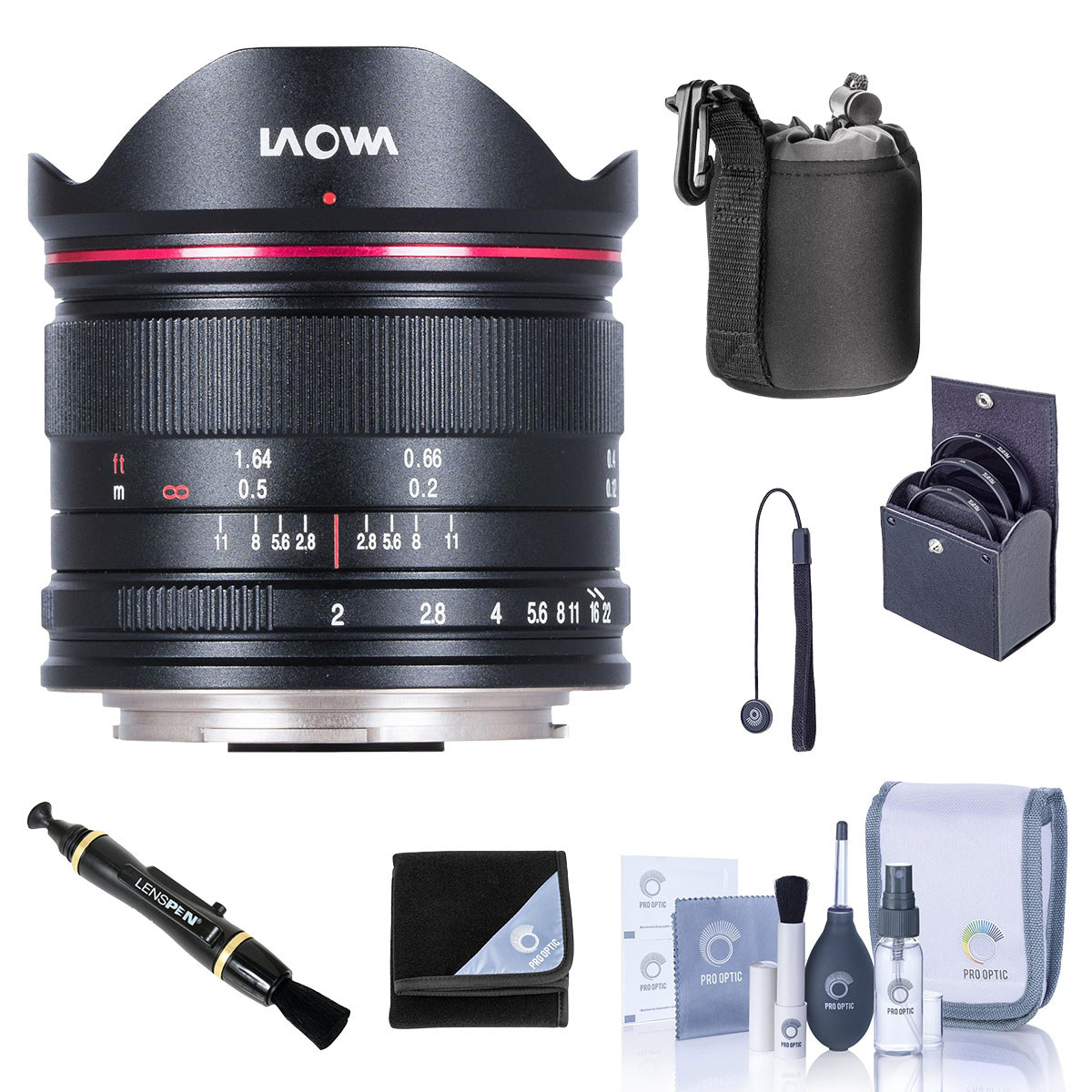 

Venus Laowa 7.5mm f/2 Lightweight Lens for MFT, Black with Accessories Kit