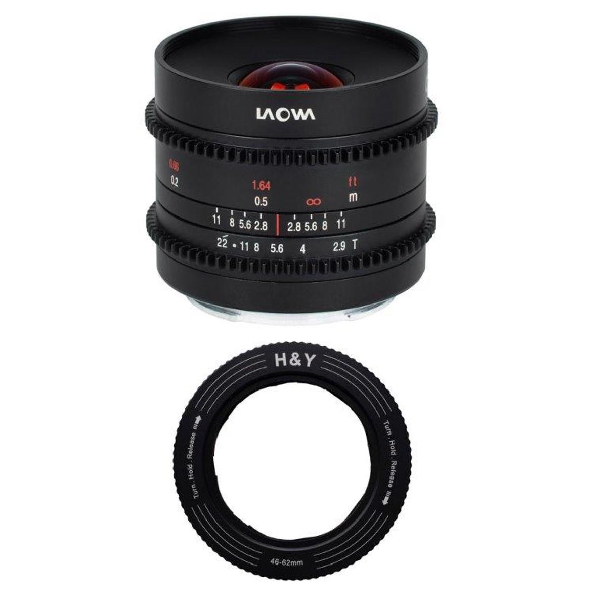 

Venus Laowa 9mm T2.9 Zero-D Cine Lens for Fuji X w/H&Y RevoRing 46-62mm Adapter