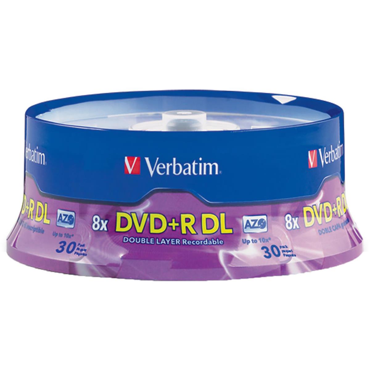 Image of Verbatim DVD+R DL 8.5GB 8x Recordable Disc with Branded Surface