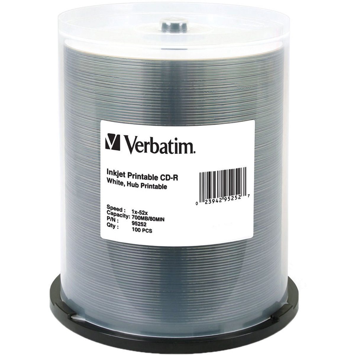 

Verbatim 95252 CD-R 80 min,700MB Printable, 100 Pack