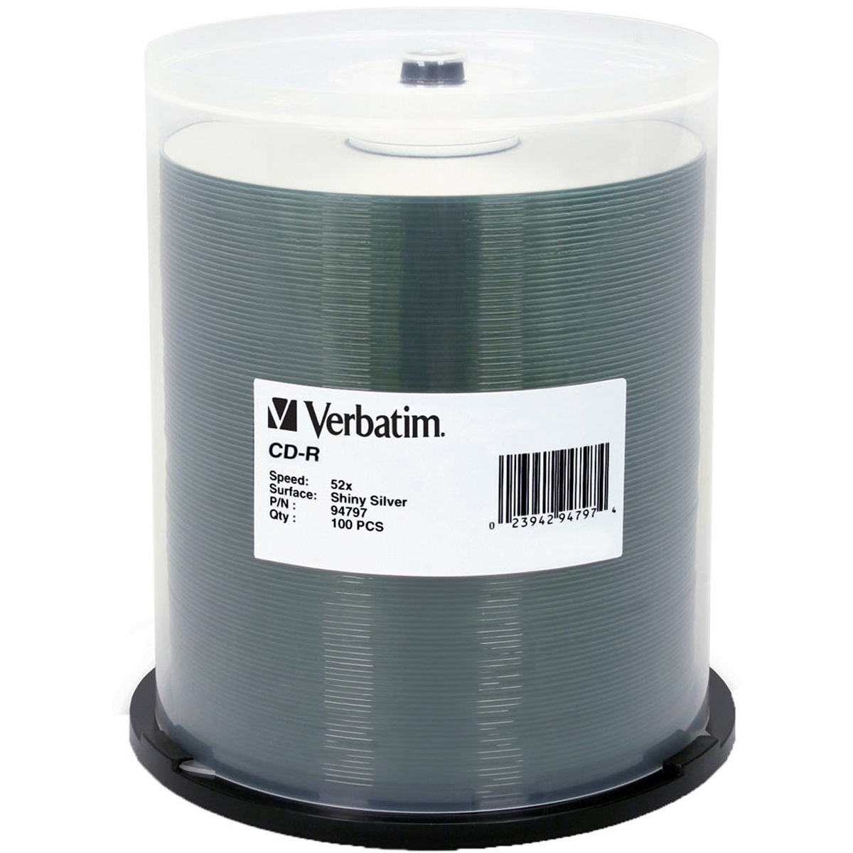 

Verbatim 94797 CD-R 80 min,700MB Shiny Silver, 100 Pack