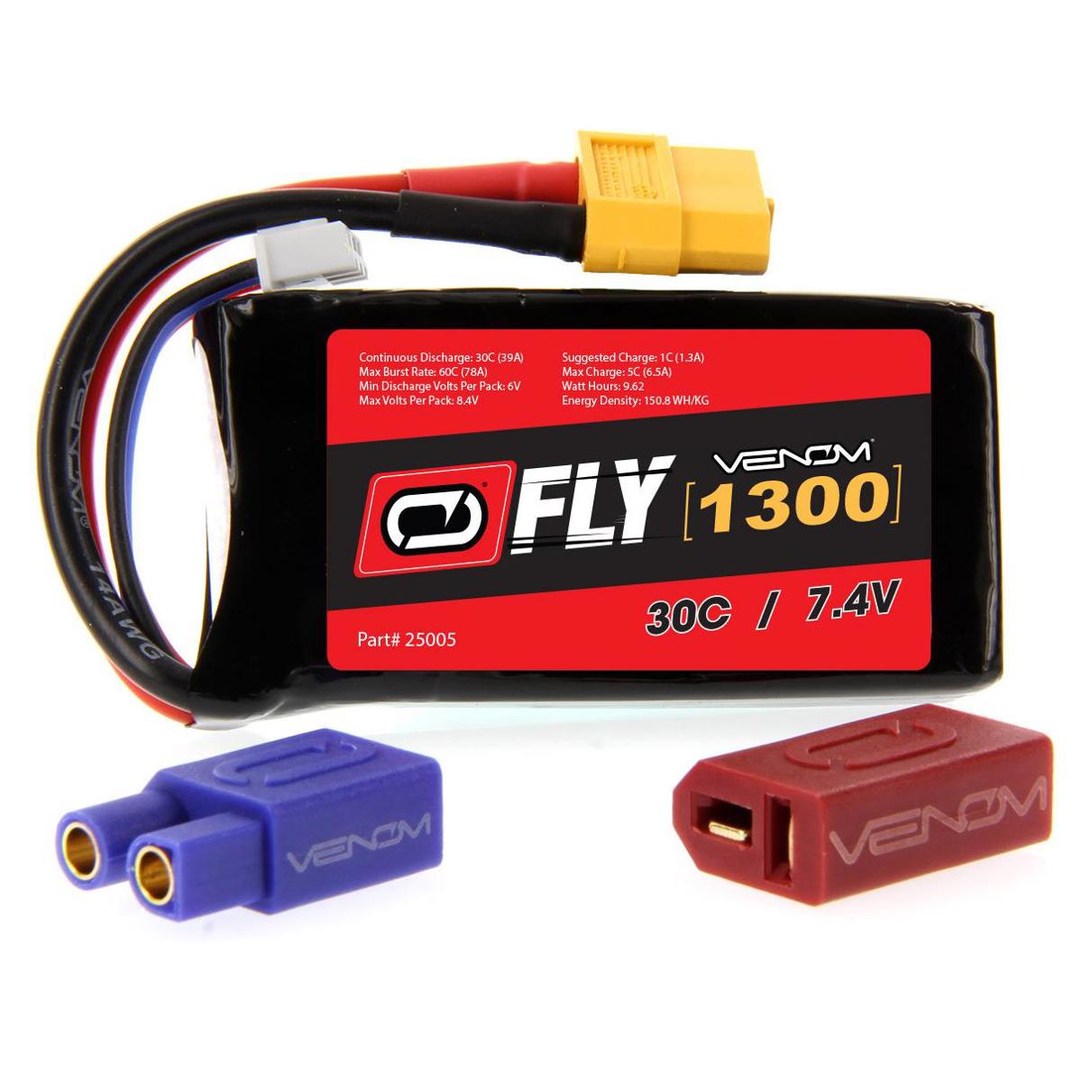 

Venom Fly 30C 2S 1300mAh 7.4V LiPo Battery with UNI 2.0 Plug