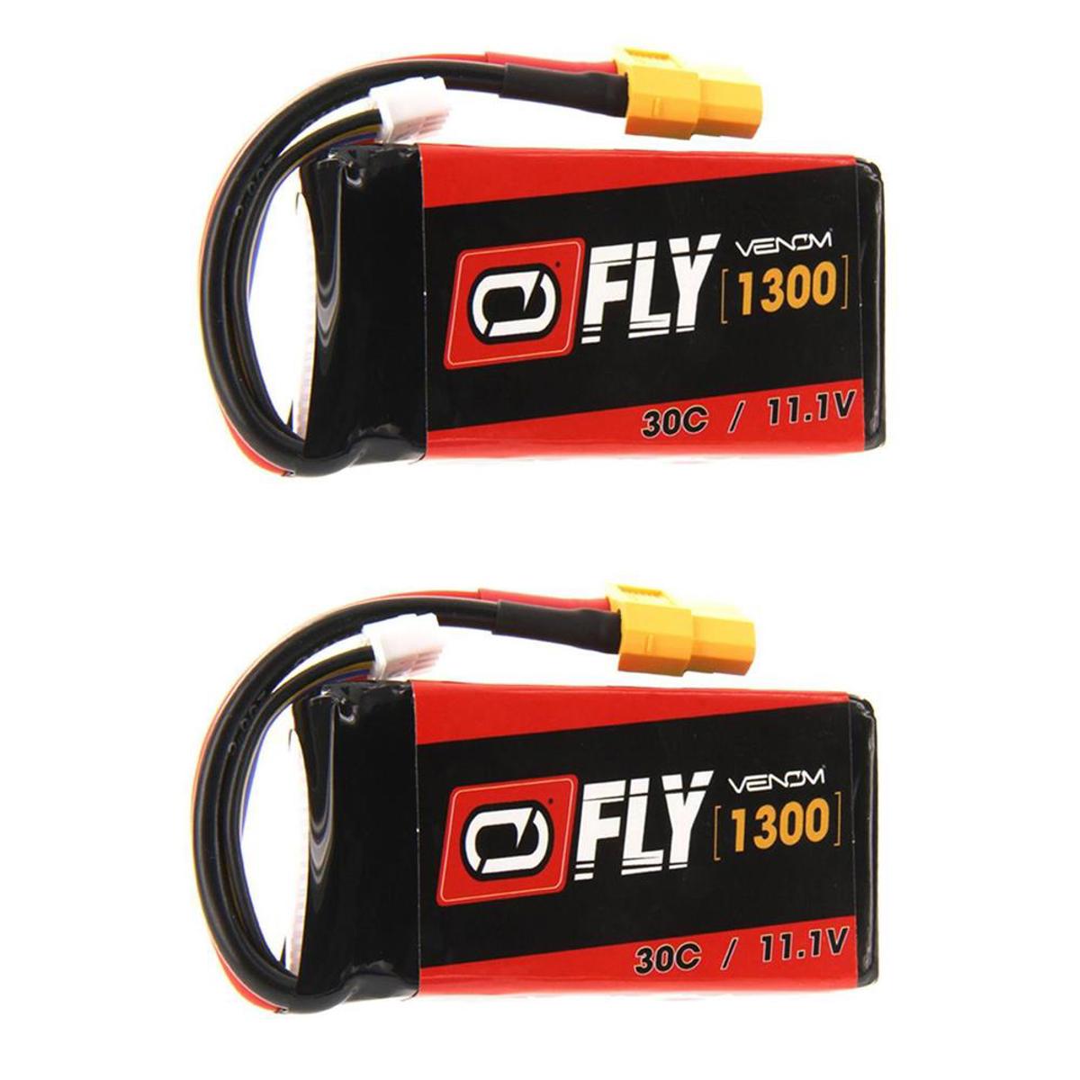 

Venom Fly 30C 3S 1300mAh 11.1V LiPo Battery with UNI 2.0 Plug, 2 Pack