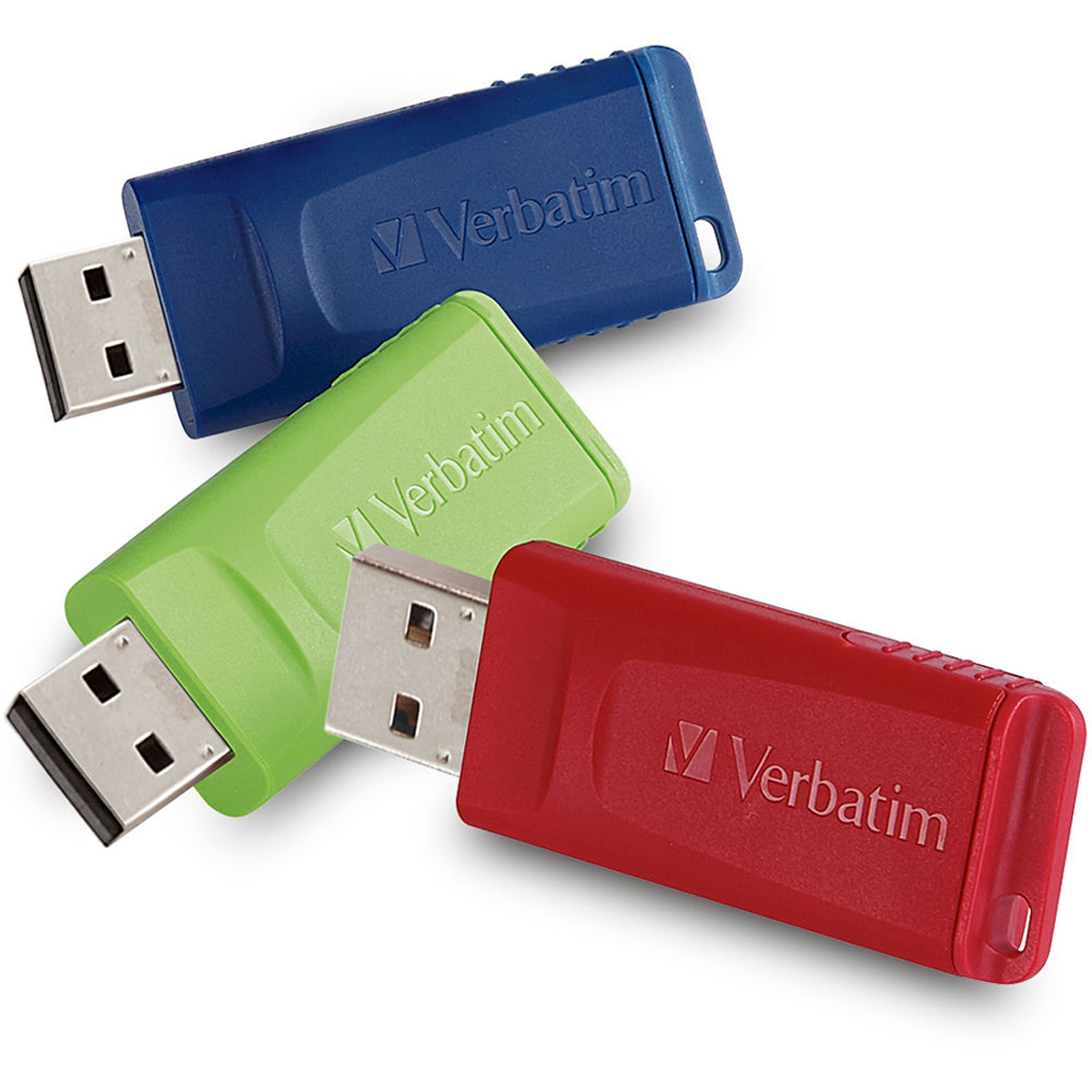 

Verbatim Store 'n' Go 4GB USB 2.0 Flash Drive, 3 Pack (Red, Blue and Green)